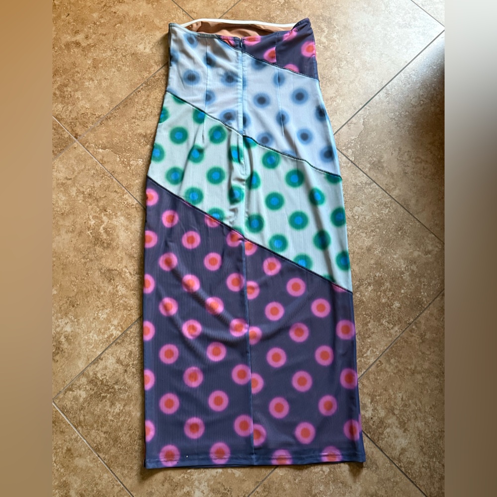 Miaou Lila Polka Dot Strapless Dress |Size- 1XL - Picture 4 of 5